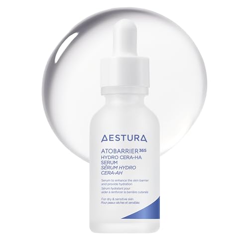 AESTURA ATOBARRIER365 Hydro CERA-HA Korean Face Serum with Ceramides, Hyaluronic Acid & Niacinamide | Lightweight Hydrating Serum for Barrier Repair & Glow For Dry & Sensitive Skin, 30ML / 1.01 fl.oz.