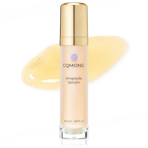 CQMONG Ampoule Facial Serum 1.69 fl oz for Glowy Skin, Hydrating, Wrinkles, Dark spot, Fleckles & Blemish/Hyaluronic Acid, Vitamin C, Collagen, Peptide, Niacinamide/Natural Herb Scent/Korean