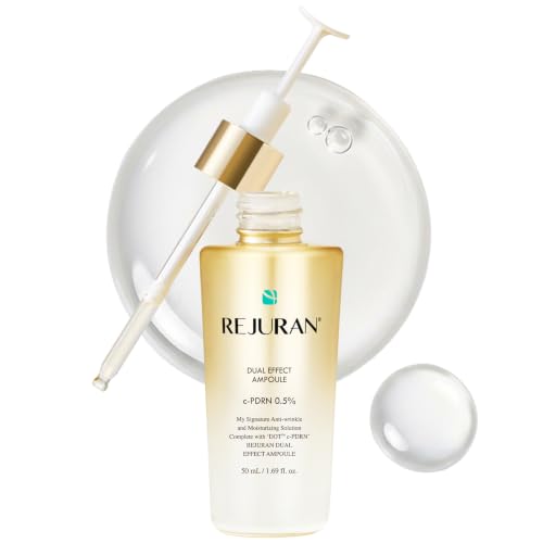 REJURAN Dual Effect Ampoule, DOT DUAL c-PDRN [Larger Size] - Salmon DNA Face Serum for Deep Rejuvenation, Wrinkle Care, Skin Elasticity with Visible Anti-Aging Results. Korean Skincare (1.69 fl oz)