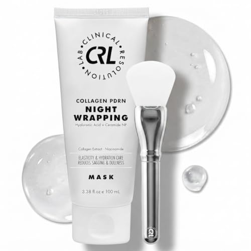 Clinical Resolution PDRN Collagen Night Wrapping Mask, All-In-One Nourish, Revitalize, Radiance for Youthful Glowing Skin Overnight Peel Off Face Mask Korean Skin Care Lab, 3.38 fl.oz 100ml