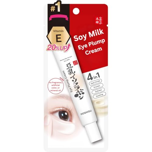 Hoshisu Sana Nameraka Honpo Soy Milk Eye Plump Cream (20 g) – Hydrating Eye Moisturizer – Made in Japan