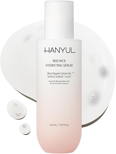 HANYUL Red Rice Hydrating Serum with Vegan Ceramide & Squalane | Korea — Our hands-on testing setup for iope vs hada labo