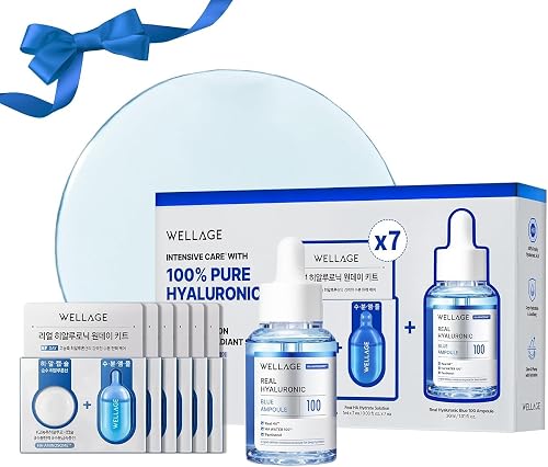 WELLAGE Real Hyaluronic Blue Ampoule 100 Korean Serum, Fragrance Free — Build quality and design details up close