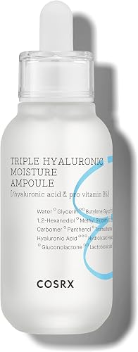 COSRX Hydrium Triple Hyaluronic Moisture Ampoule, 40ml / 1.35 fl.oz | — Our hands-on testing setup for tatcha dewy skin cream for